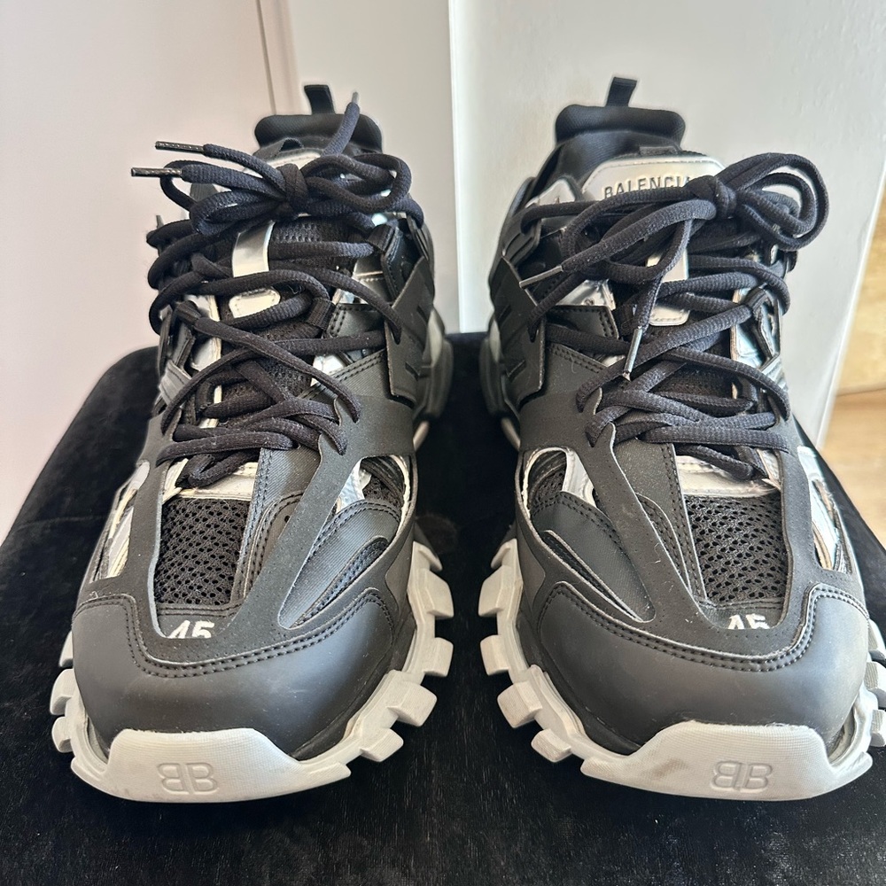 Balenciaga Black and Gray Chunky Sneakers
